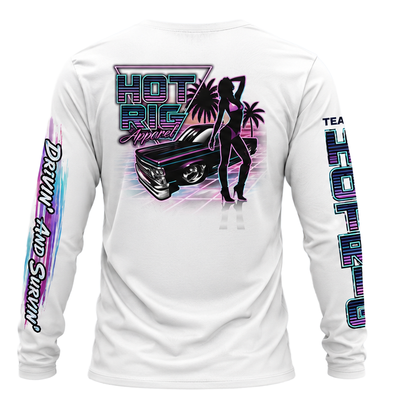 Nean Nights Long Sleeve Tee White
