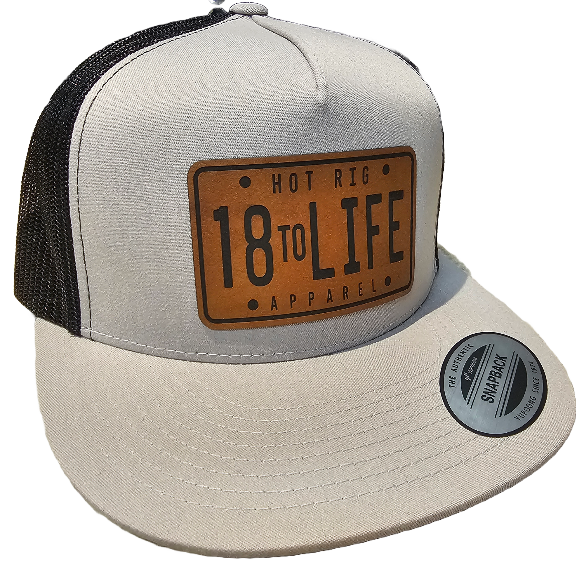 Flat Bill Snap Hat Silver 18toLife