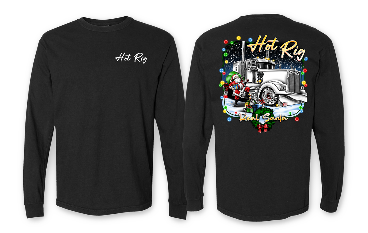 Santa Long Sleeve Tee Black