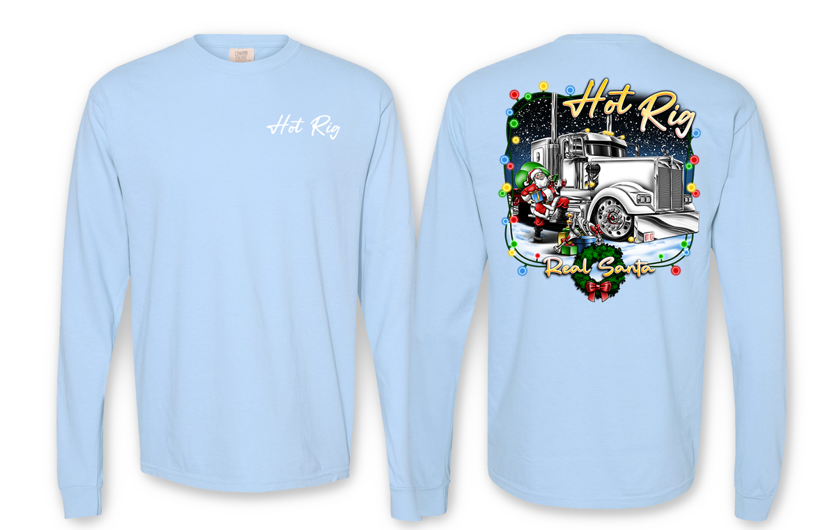 Santa Long Sleeve Tee Blue