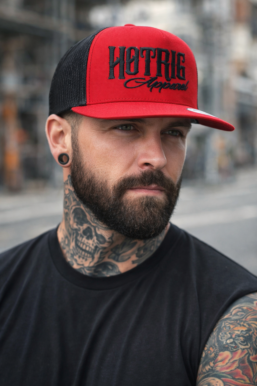 Flat Bill Hotrig Red