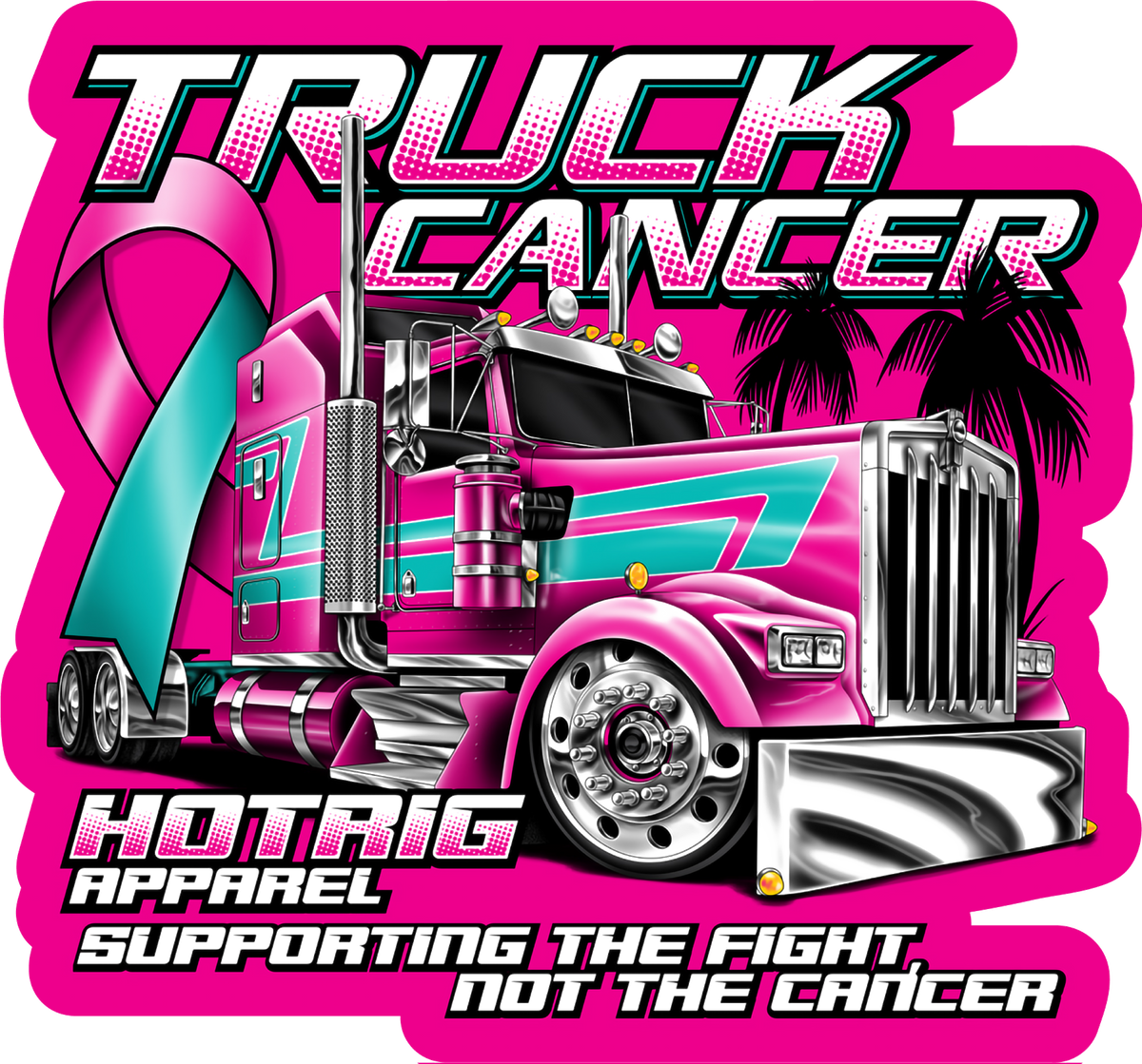 Truck Cancer decal sticker