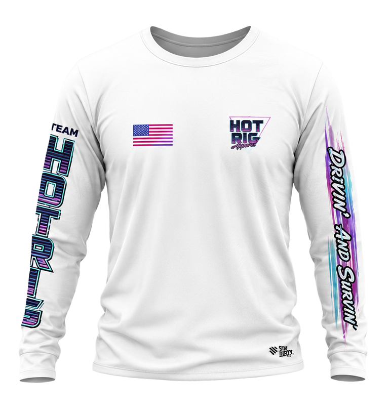 Nean Nights Long Sleeve Tee White