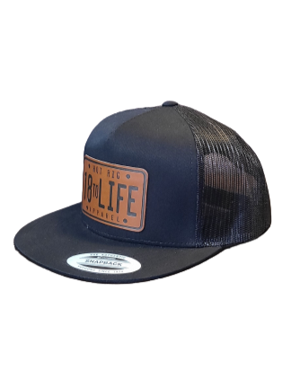 Flat Bill Snap Hat Black