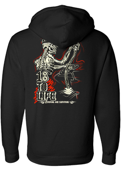 SKELETON "18 TO LIFE" HOODIE